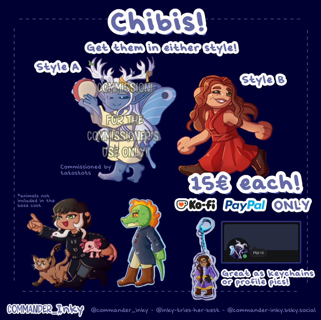 Commission sheet for chibies