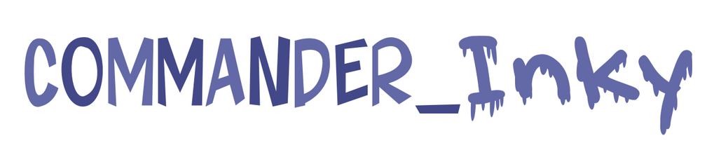 An image of text. It reads "Commander_inky" in two fonts, one per word.